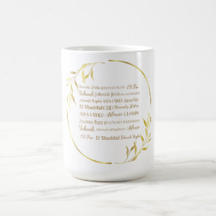 Caneca De Café Nomes de Deus Café Mug (Dourado)