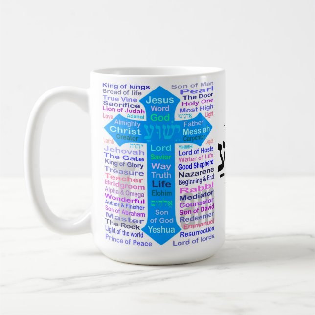 Caneca De Café Nomes de Deus e Jesus (Esquerda)
