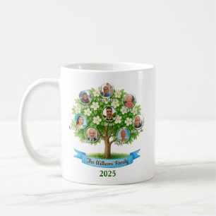 Caneca De Café Nomes de Fotos da Árvore Familiar Avó Nana Café Pr