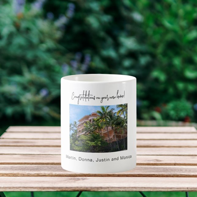 Caneca De Café Nomes de fotos do aquecimento da casa brancos (Criador carregado)