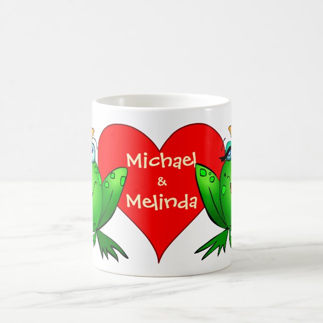 Caneca De Café Nomes do Príncipe do Amor da Princesa Sapo (Centro)