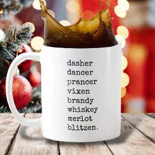 Caneca De Café Nomes Engraçados de Reinadores de Natal