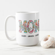 Nomes Personalizados de Crianças Floral Mãe Abenço