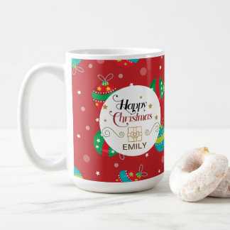 Caneca De Café Nomes personalizados de presentes de Natal - sinos