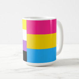 Caneca De Café Nonbinary Pansexual Dual Pride Flag