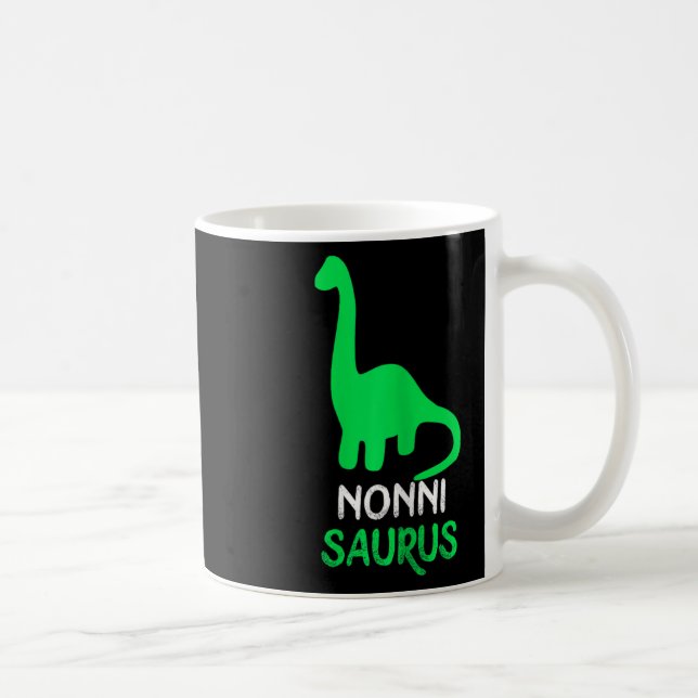 Caneca De Café Nonni-saurus Funny Dino Dinosaur Nonnisaurus (Direita)