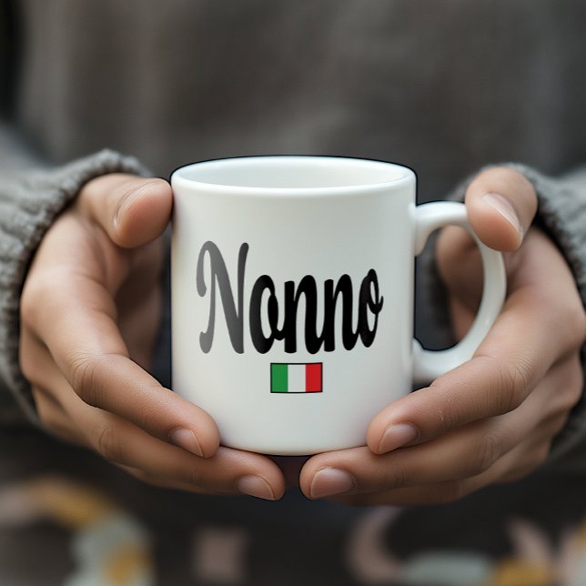 Caneca De Café Nonno Italian Flag Mug - Grandfather Grandpa (Nonno Italian Flag Mug - Thoughtful Gift for Italian Grandfather)