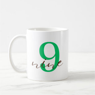 Caneca De Café Nono aniversário de 9 anos com personalização