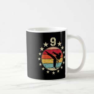 Caneca De Café Nono Aniversário Karate Nono Aniversário de 9 Anos