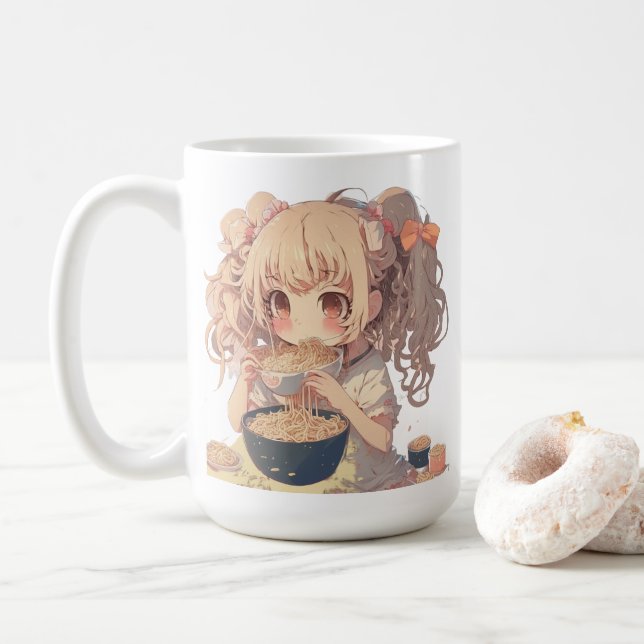 Caneca De Café Noodles de Ramen de Animação Personalizados (Com Donut)