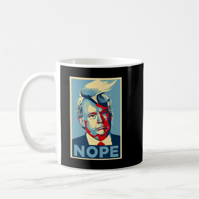 Caneca De Café Nope, Anti Trump Trump Hair.png (Esquerda)