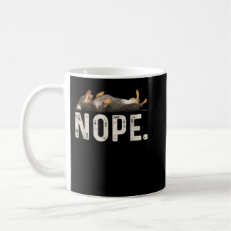 Caneca De Café Nope Dachshund T-Shirt preguiçoso