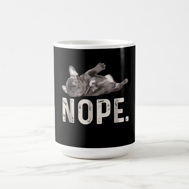 Caneca De Café Nope Lazy French Bulldog Dog Lover Gift (Centro)