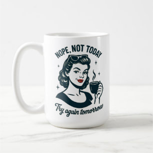 Caneca De Café Nope Not Today Retro Coffee Coffee Cote