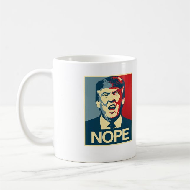 Caneca De Café NOPE - Poster do Anti-Trunfo - Anti-Trunfo - (Esquerda)
