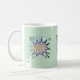 Caneca De Café Nope Quic Speech Bubble Memória Engraçada Primaver