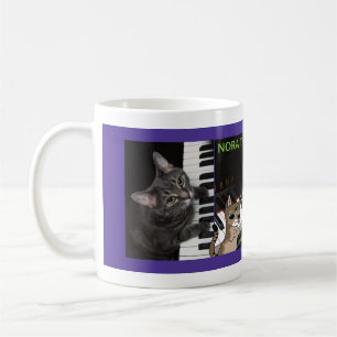 Caneca De Café Nora O Gato de Piano