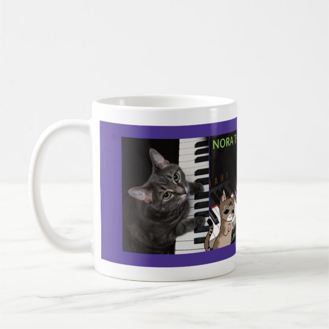 Caneca De Café Nora O Gato de Piano (Esquerda)