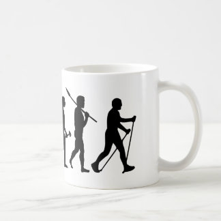 Caneca De Café Nordic Walking Evolutionstheorie des Gehens