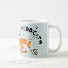 Caneca De Café Normal É Chato Ser Um Puddicat/Gato Com Sono