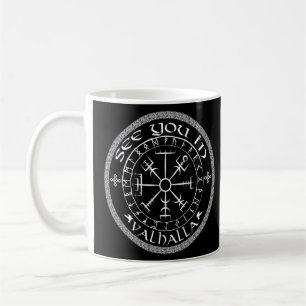 Caneca De Café Norse Mythology Consulte Você Em Valhalla Vegvisir
