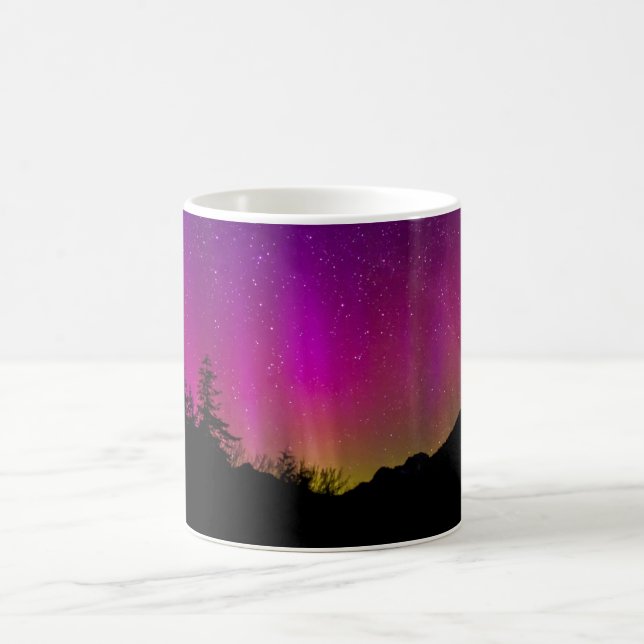 Caneca De Café Norte Luzes Aurora Borealis StarNight Sky (Centro)