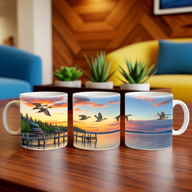 Caneca De Café Norte Pintail Dups Digital Mug Wrap Design (Criador carregado)