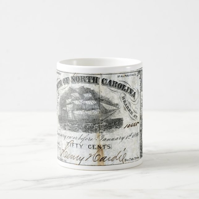 Caneca De Café North Carolina 1862 nota de 50 centavos (Centro)