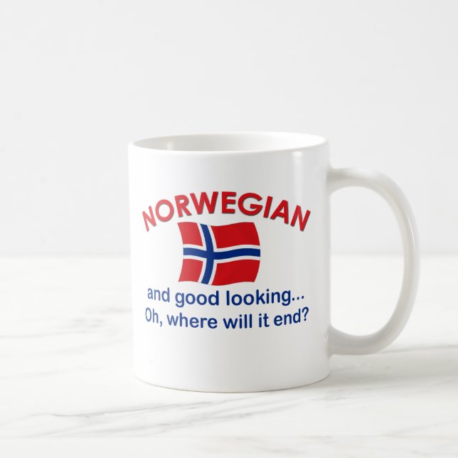 Caneca De Café Norueguês bonito (Direita)