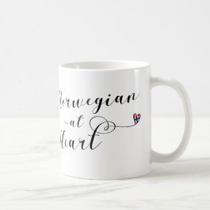 Caneca De Café Norueguês Em Heart Mug, Noruega