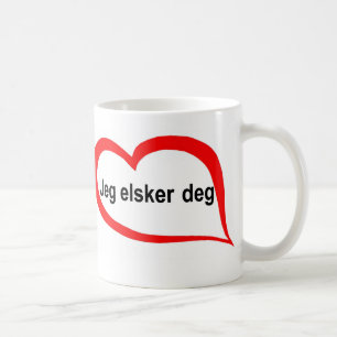 Caneca De Café Norueguês eu te amo