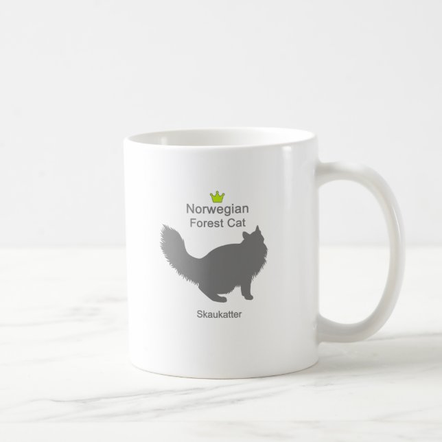 Caneca De Café Norwegian Forest Cat g5 (Direita)