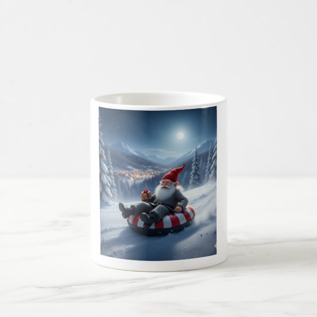 Caneca De Café Norwegian Nisse Sledding, Coffee Mug (Centro)