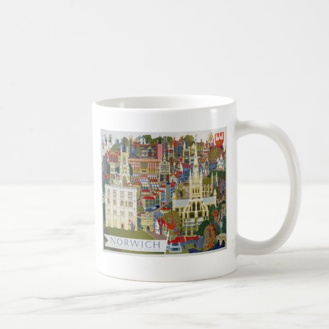 Caneca De Café Norwich Inglaterra (Direita)