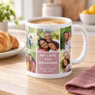 Caneca De Café Nós Amamos Avó Moderno Rosa Poeirento Foto