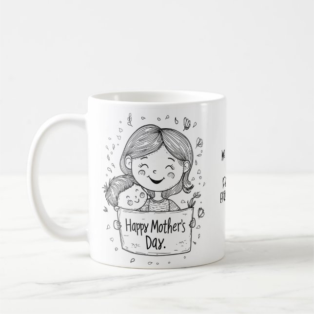 Caneca De Café Nós amamos você Feliz dia de as mães (Esquerda)