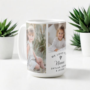 Caneca De Café Nós Amamos Você Nana Colagem de Fotos dos Netos