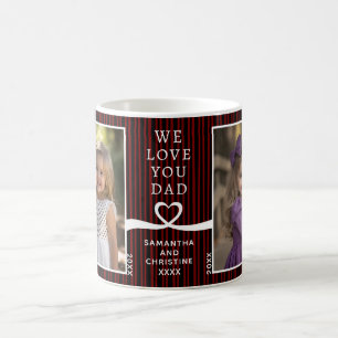 Caneca De Café Nós Amamos Você Papai 2 Foto Personalizada Moderna