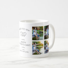 Caneca De Café Nós Amamos Você Papai 8-Foto Colagem Feliz Dia dos