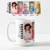Nós Amamos Você Vovó 5 Netos Foto Personalizada