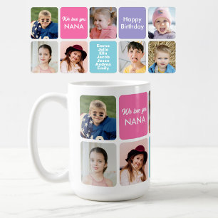 Caneca De Café Nós Amamos Você Vovó 7 Netos Foto Café Personaliza