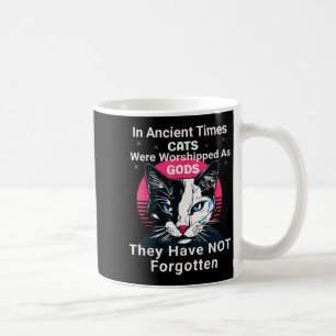 Caneca De Café Nos Antigos Tempos Gatos Eram Adorados Como Deuses