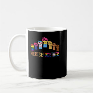 Caneca De Café Nós erguemos juntos o orgulho negro BLM LGBT 