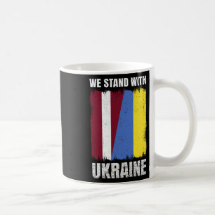 Caneca De Café Nós estamos com a amizade ucraniana letã