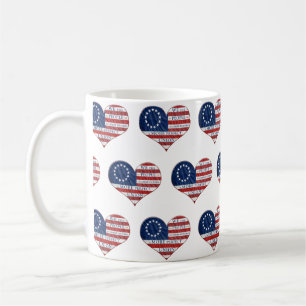 Caneca De Café Nós, o Pessoas American Flag Heart