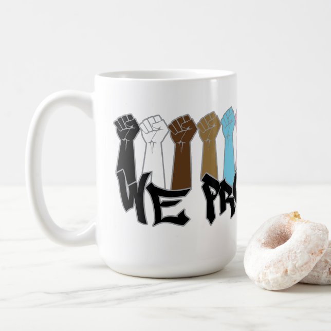Caneca De Café Nós Protegemos Nós (Com Donut)