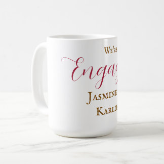 Caneca De Café Nós somos um casal engajado nome romântico simples