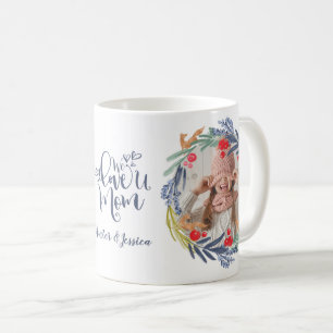 Caneca De Café Nós Te Amamos Mãe Folhagem de aquarela Fotos de