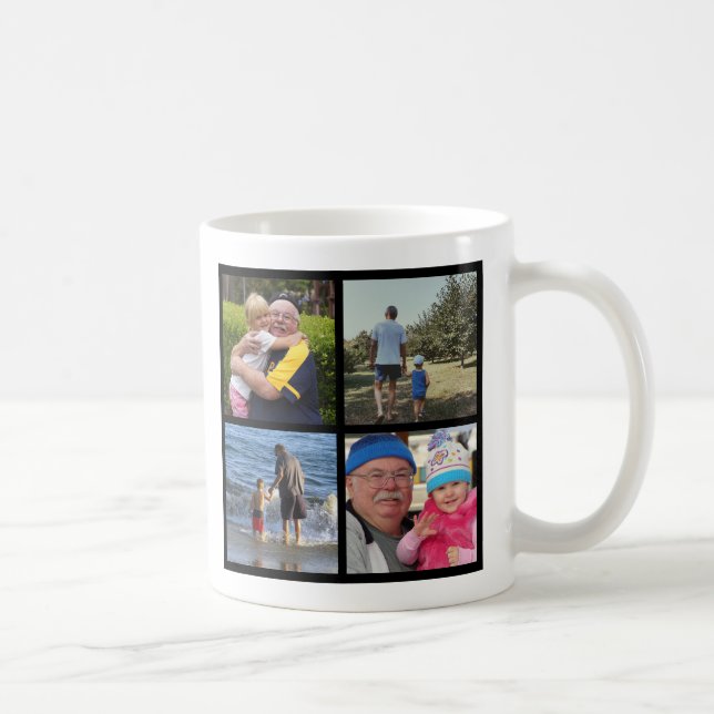 Caneca De Café Nós te amamos vovô Colagem Personalizada de Fotos (Direita)