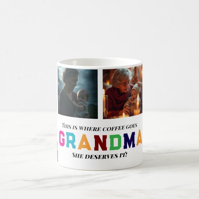 Caneca De Café Nós Te Amo, Avó Personalizada 6 Foto (Centro)